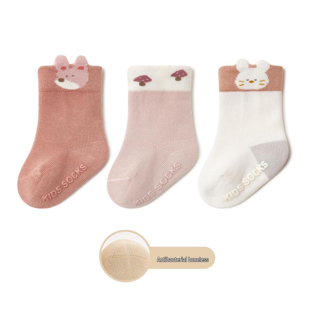 Baby Non-Slip Cartoon Cotton Socks for Newborns - Warm, Cold-Proof Walking Socks for Spring, Autumn, and Winter