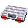 34-Compartment Double-Sided Tool Organizer Box With Removable Dividers Storage Case For Screws Portable Parts Bin With Clear Lid