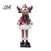 Lighted Christmas Figurines LED Figurine, Swirling Glitter Santa Claus Elk Snowman Indoor Holiday Party Decor Decoration with Music for