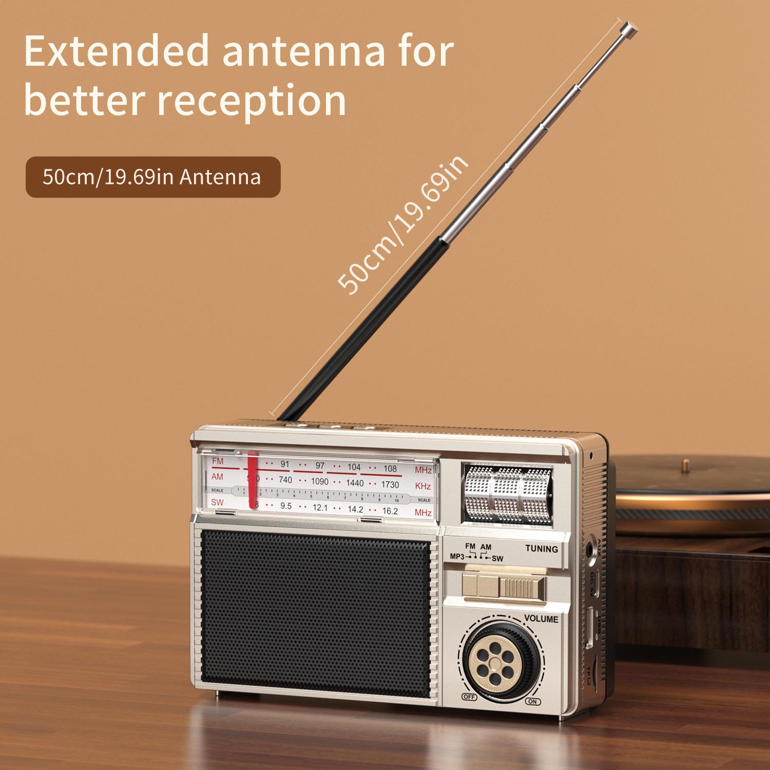 

New MG005 Solar Bluetooth Speaker: Portable, Multifunctional, Full Band Radio for Outdoor Use and Seniors. рожевий колір золота