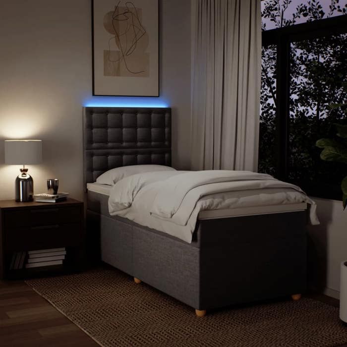 Maison Exclusive - Sommier à lattes de lit avec matelas Taupe 100x200 cm Tissu