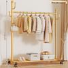 Mobile Floor-Standing Clothes Rack for Bedroom, Balcony, and Dorm – Indoor Hanging and Drying Solution.