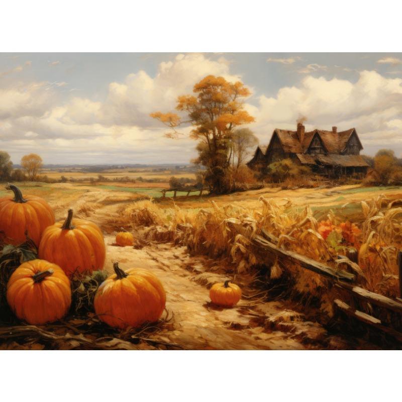 The Four Seasons Vintage Rural Scenery Posters and Prints Canvas Printing Wall Art Picture for Living Room Home Decoration