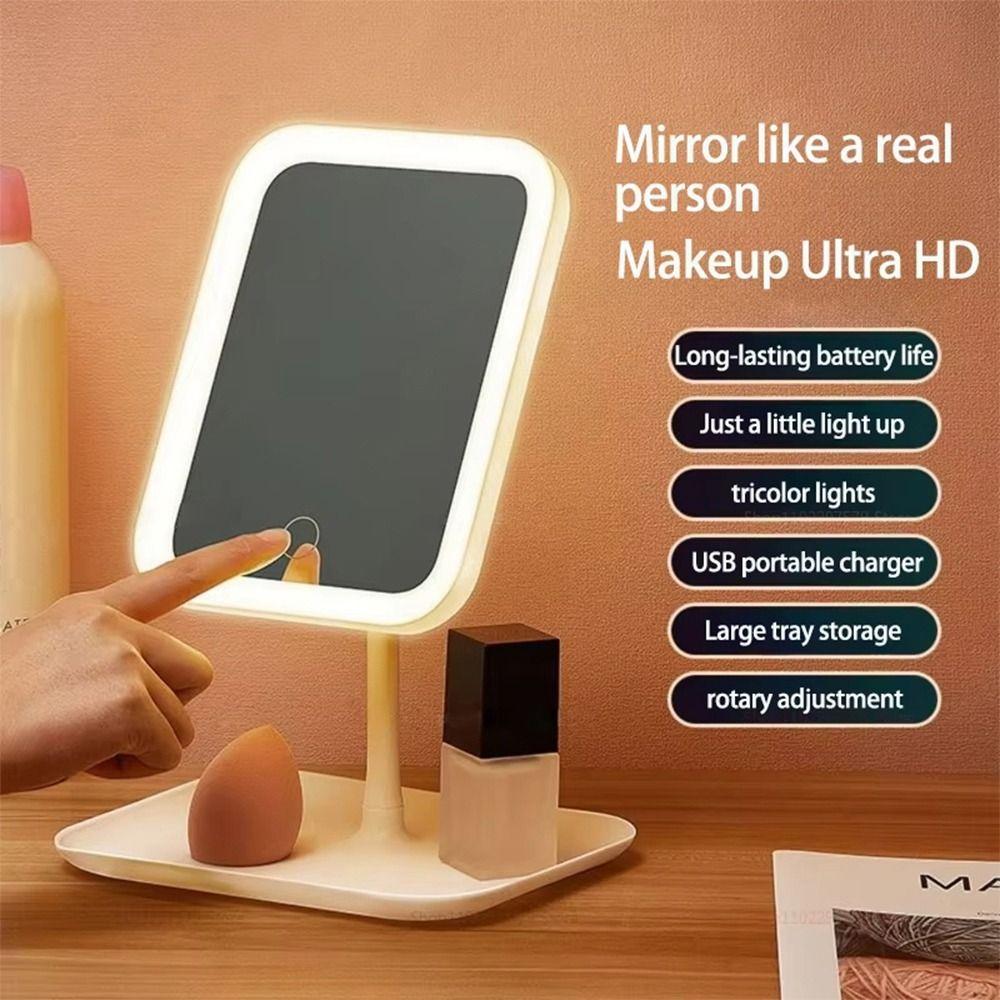 Portable Intelligent Makeup Mirror Luminous Makeup mirror  for Women's Bedroom Dressing Table
