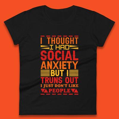 Soziale Angst Damen T-Shirt Herren Oberteile T-Shirts Unisex