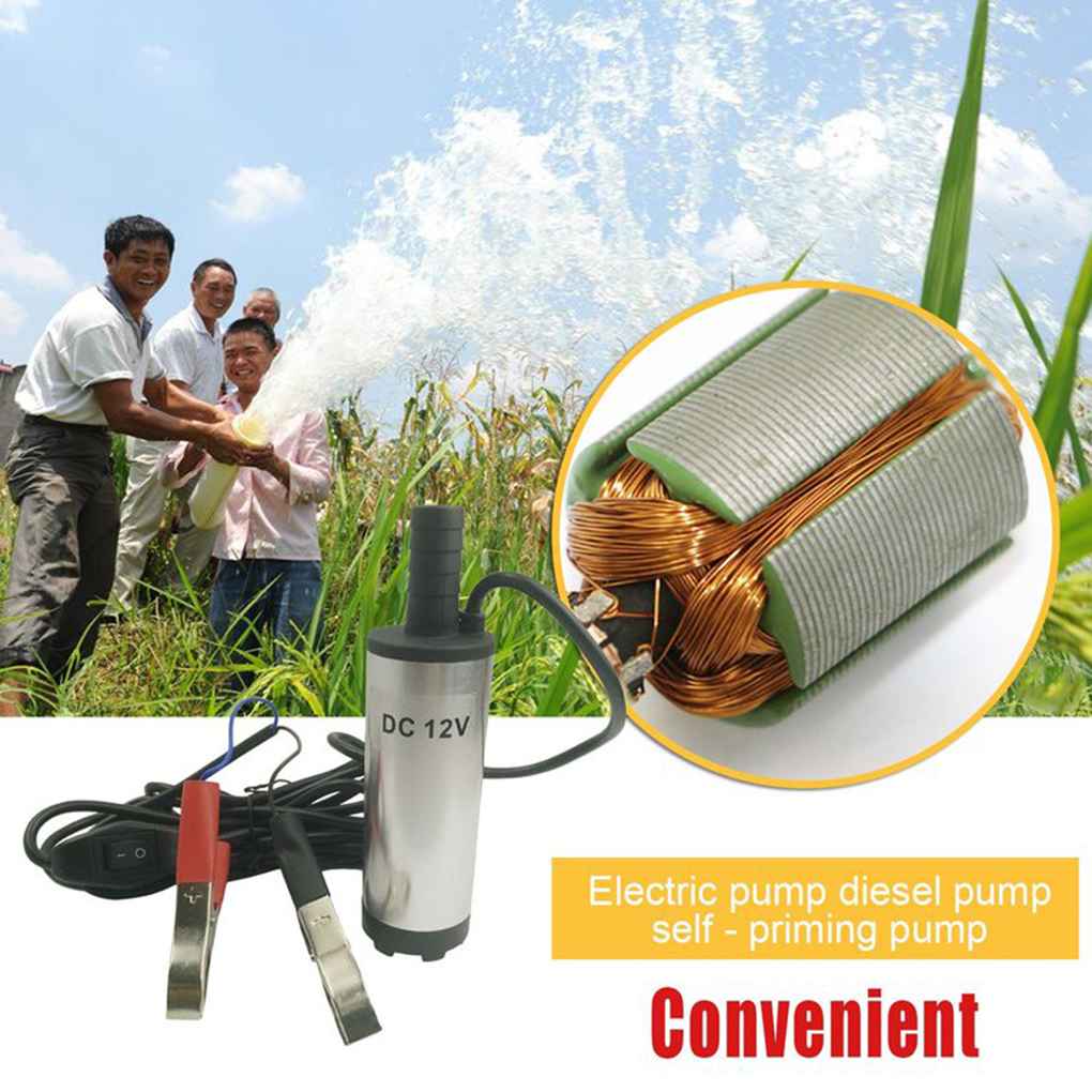 Oil Liquid Diesel Fuel Pump DC 12/24V Transfer Pump 38mm