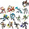 Nuovo Robot Mecha Combinabile Soldato Scheletrico Blocchi da Costruzione Guerriero Biochimico Maschera Dorata Giocattolo Ragazzo Regalo per le Feste dei Bambini