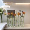 Foldable Transparent Glass Vase for Tulips - Modern Hydroponic Display and Decoration.