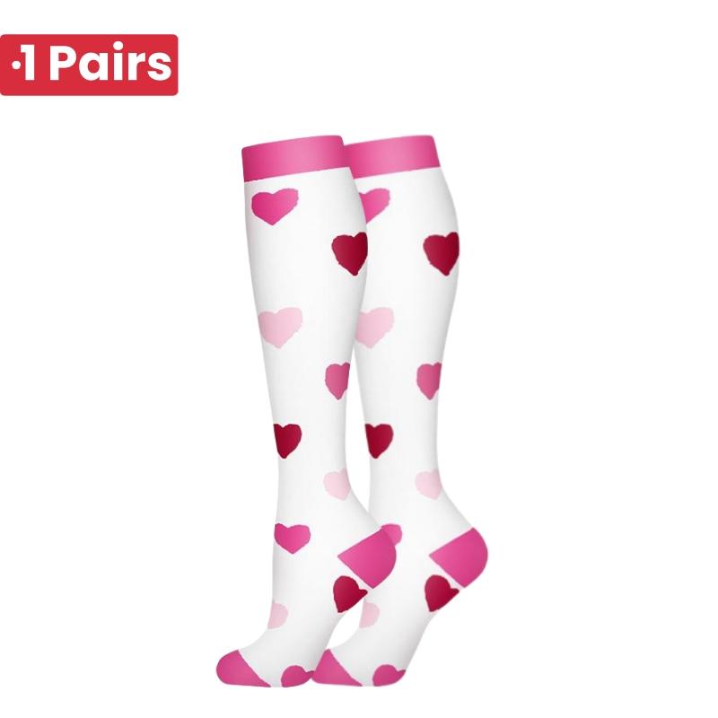 1Pairs 58 StylesNew Flower Animals Compression Socks for Leggings Breathable Running Pressure Soccer Adult Socks Pressure Socks