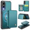 For Samsung Galaxy S25 Edge Case JEEHOOD J05 Leather Mobile Cover with Detachable Magnetic Card Bag
