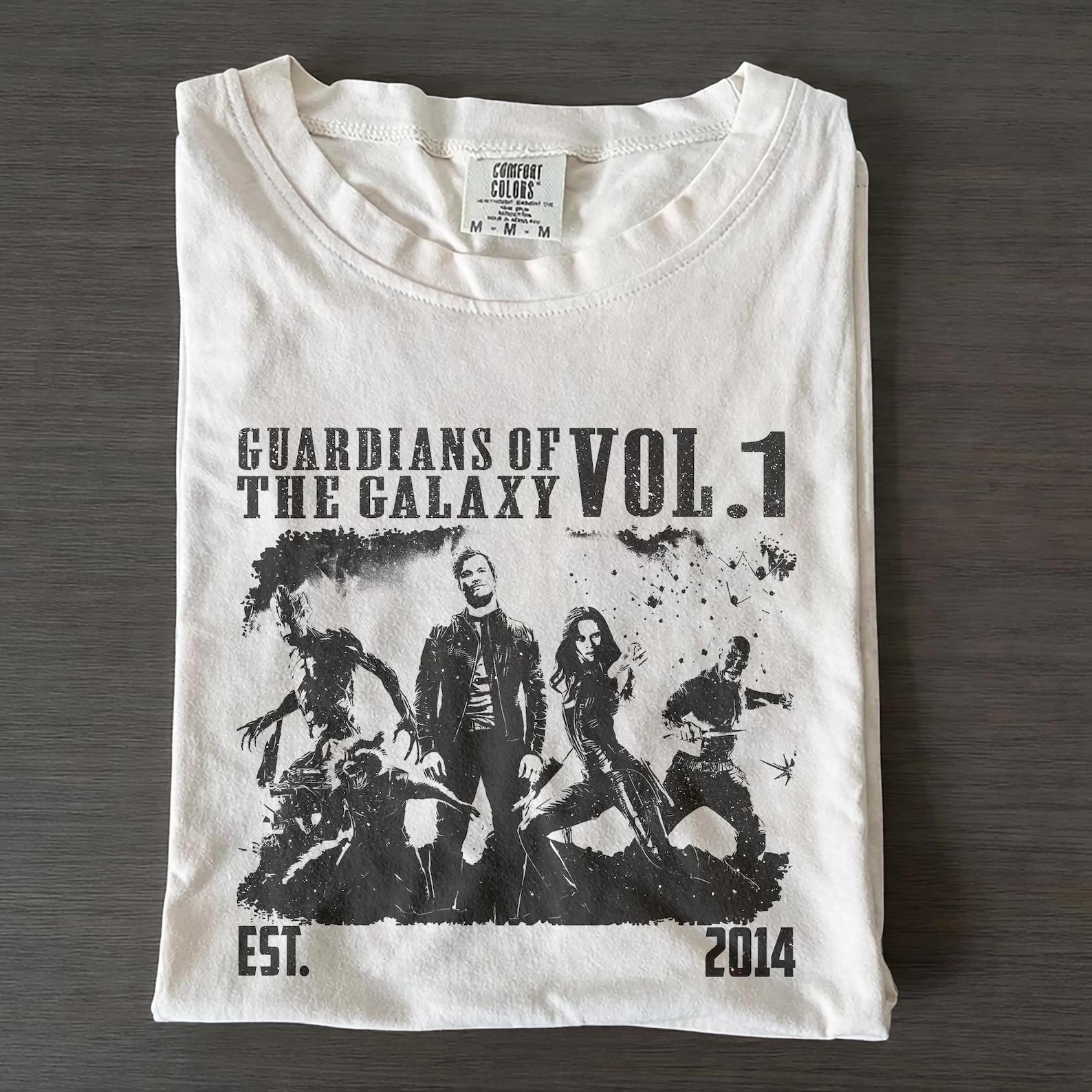 Guardians of the Galaxy Movie Shirt, Vintage Marvel Graphic Tee 4XL