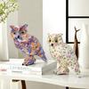 American Creative Home New Colorful Crafts Owl Resin Ornaments Office Living Room Entrance Decoration