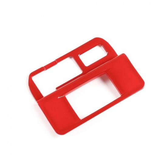 Red ABS Inner Fog Light Switch Button Cover Trim Fit For Toyota Tacoma 2016-