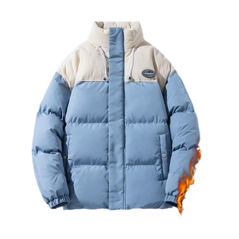 Cotton clothes men's winter new down cotton-padded clothes loose warm stand-up collar jacket casual thickened bread clothes trendy