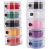 10 Rolls 0.8mm 1000 Yard Flat Stretchy Bracelet Strings with Organizing Cases Crystal Elastic Strings Bead Thread Cord for Jewelry Making Beading and