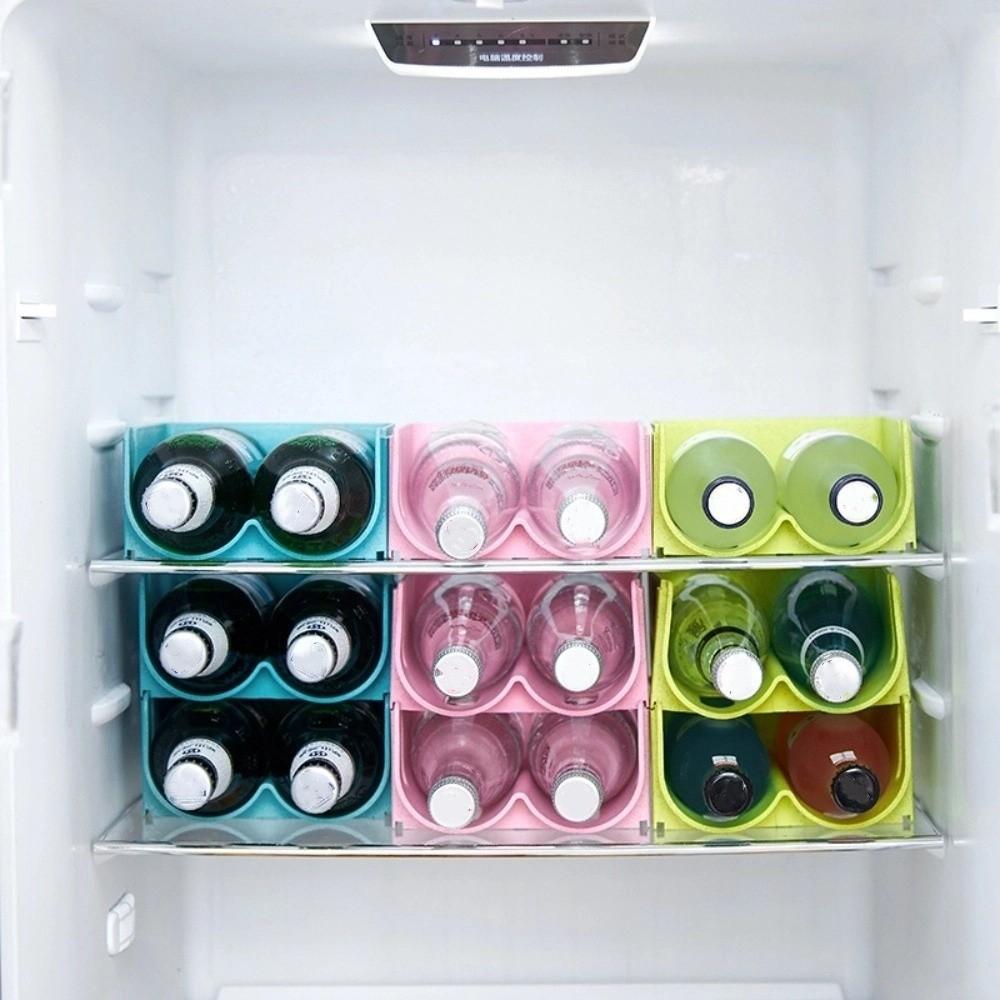 Anti-skid Refrigerator Can Beverage Rack Plastic Bottle Organizer Beer Cola Storage Holder Home