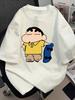 Crayon Shin-chan Unisex Retro Cotton T-shirt - Summer Short Sleeve, Loose Fit