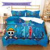 Digital Print ONE PIECE Anime Duvet Cover, 3 Pieces Bedding Set, No Core, Various Sizes, Children's Bedspread Gift -HYQ47