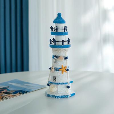 Morski Dekor Latarni Morskiej Oceanu do Domu - Morski Dekor Latarni Morskiej, Śródziemnomorski Morski Styl Plażowy Wieża Strażnicza Drewniana Morskiego Wieża Ornament Figurka