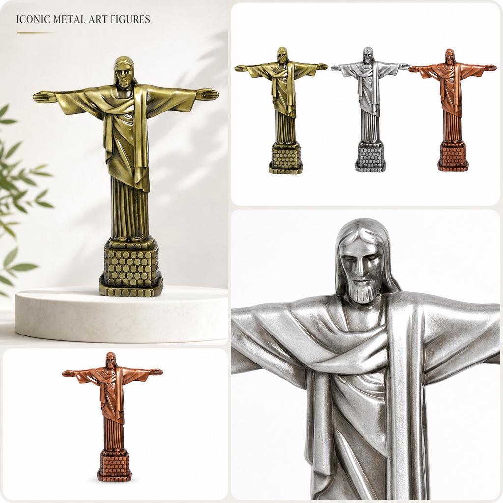 Metal Craft Decorative Landmark Statue Model European Style Living Room Dining Room Festival Souvenir Gift Home Office Ornament