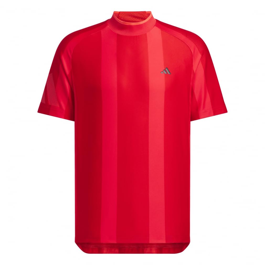 

Рубашка Adidas Golf Adizero Mesh Mock Neck с коротким рукавом для мужчин Pure Ruby,