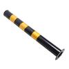 Safety Bollard Post 29.5in Height 3in Diameter Cold Rolled Steel Parking Barrier Pipe Black and Yellow