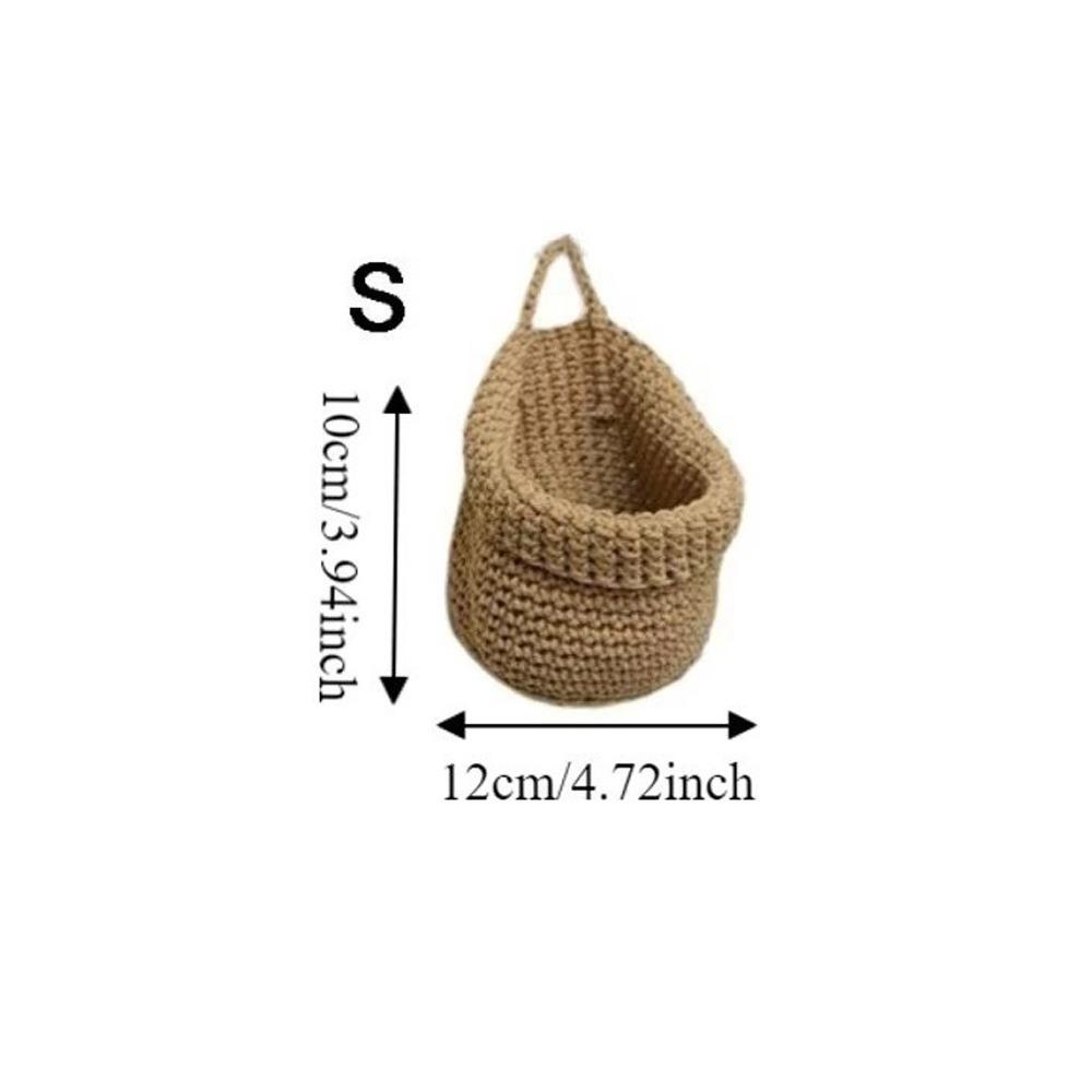 Foldable Wall Storage Basket Handwoven Fruit Storage Basket Hanging Woven Basket Kitchen Storage S
