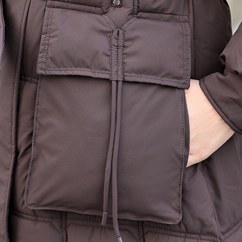 Fashion Woman Winter Long Coats Hooded Thick Warm Casual Winter Jacket Women's Parkas With Belt