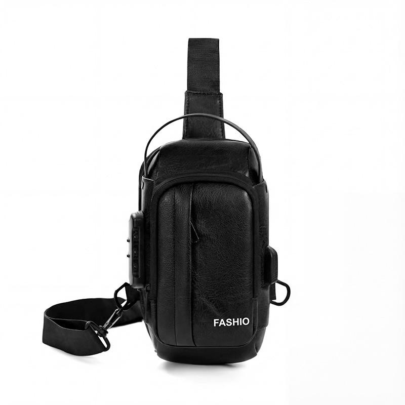

TS JYL laptop bag,Multi-Function Riding Chest Bag Anti-Theft Lock Outdoor Men Shoulder Bag OneSize чорний
