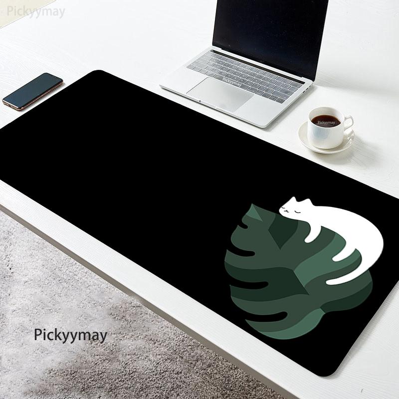 Locking Edge Mouse Mats Large Rubber Mouse Pad Waterproof Laptop Mousepads Kawaii Cat Mousepad x Keyboard Mat Table Carpet