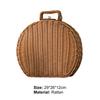 Rattan-Aufbewahrungsbox, verschleißfest, große Kapazität, Vintage, handgefertigt, Rattan, gewebt, multifunktionaler Aufbewahrungskoffer für Reisen