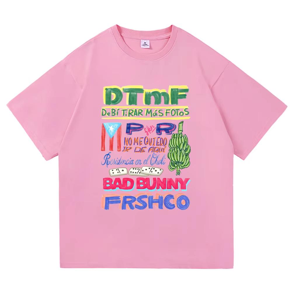 DTMF Residencia Tour TShirt Bad Bunny 2025-2026 Men/women Clothing Harajuku High Quality Tops for Lover Gifts Cotton TShirts