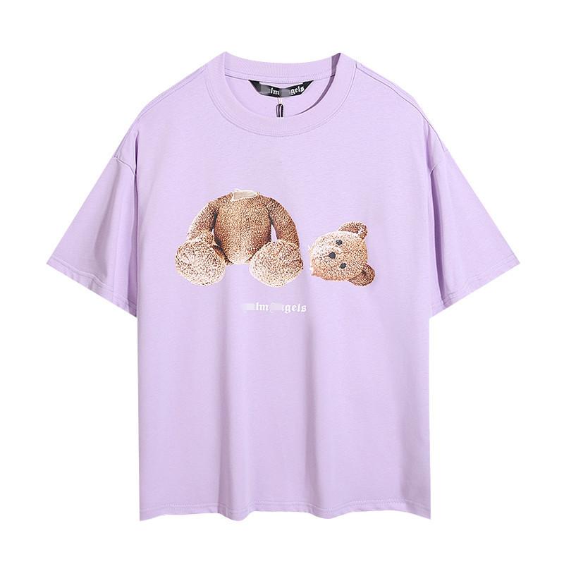 Manufacturer wholesale tide brand angel severed head teddy bear printed T-shirt loose men and women ins couple letter short sleeves