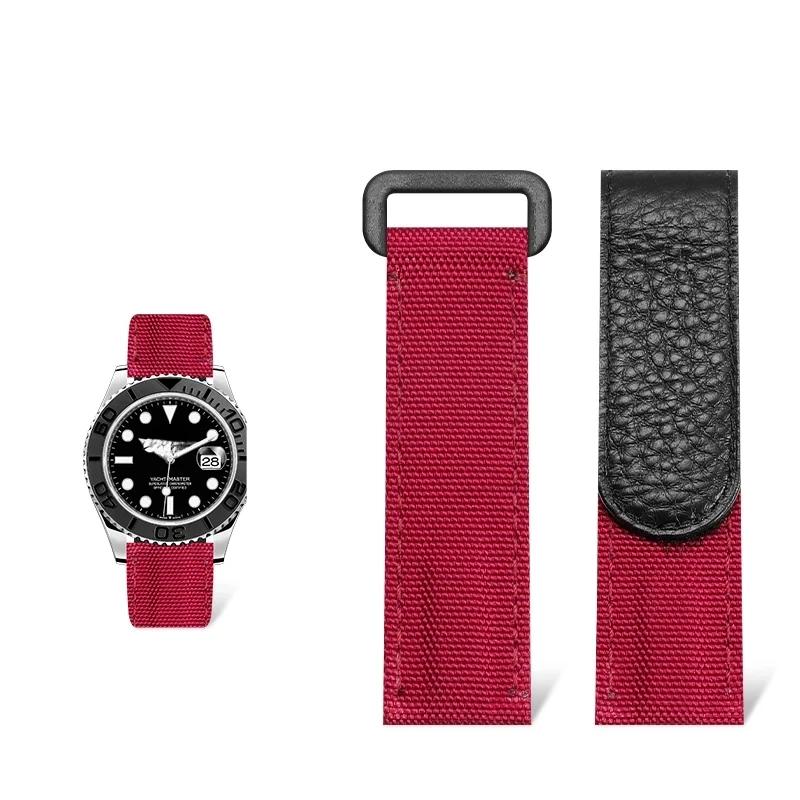 

High Density Nylon Watch Band 20MM For Omega X Swatch Joint MoonSwatch Strap Canvas Wristband Bracelet Tools Accessories Buckle 20mm червоний