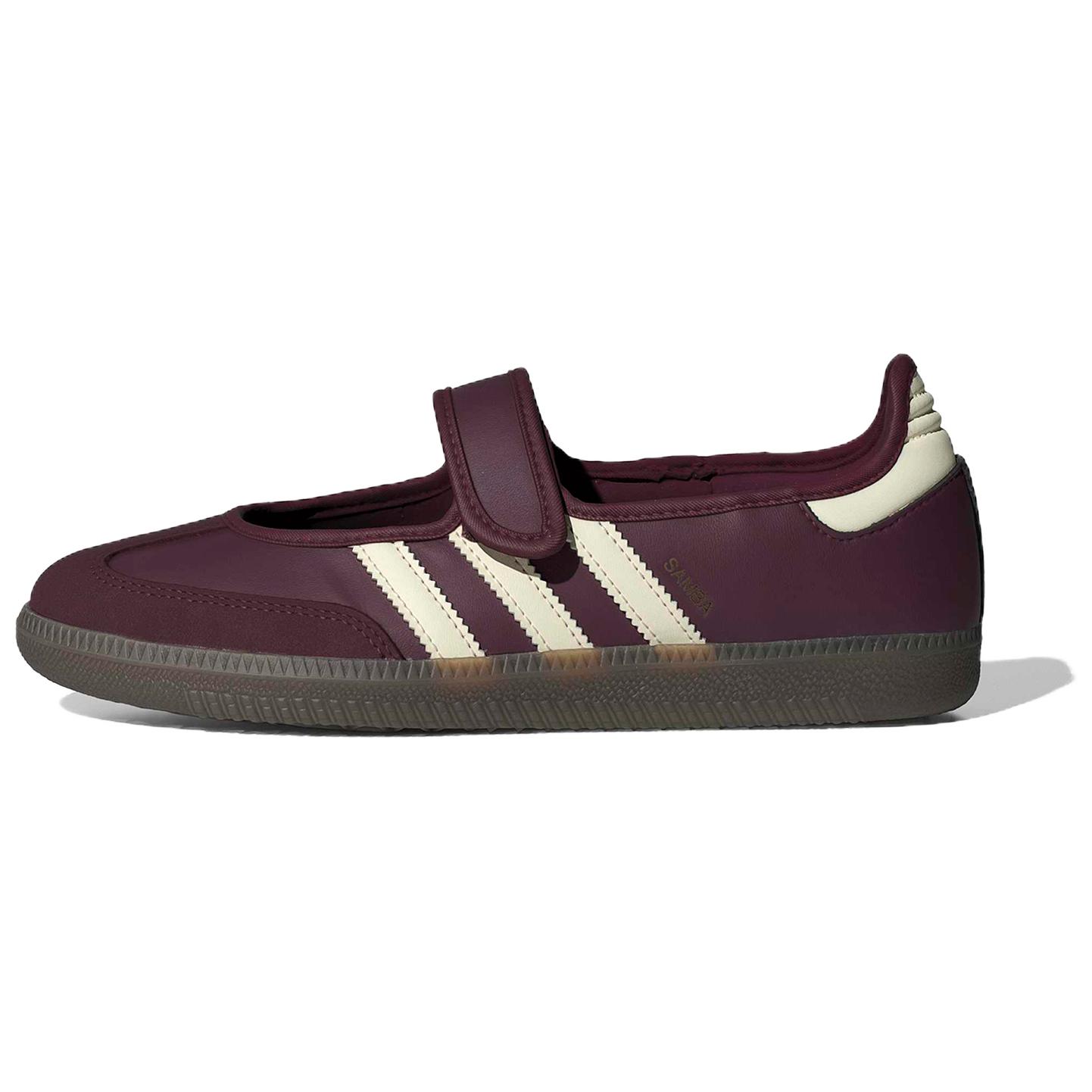adidas Samba Mary Jane Maroon Cream White Gold Metallic Women Sneakers Purple IH6561 38