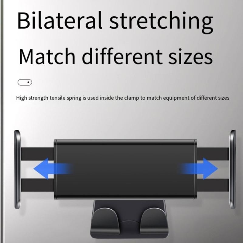 Back Seat Phone Holder with 2 Hooks Compatible For Car 3/Y 360 Degree Rotate Stand Support Tablet Interior Accessories