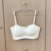 4cm Thick Push Out Solid Color Bandeau Bra, Summer One-Piece Seamless Versatile Teen Girls Strapless Bra
