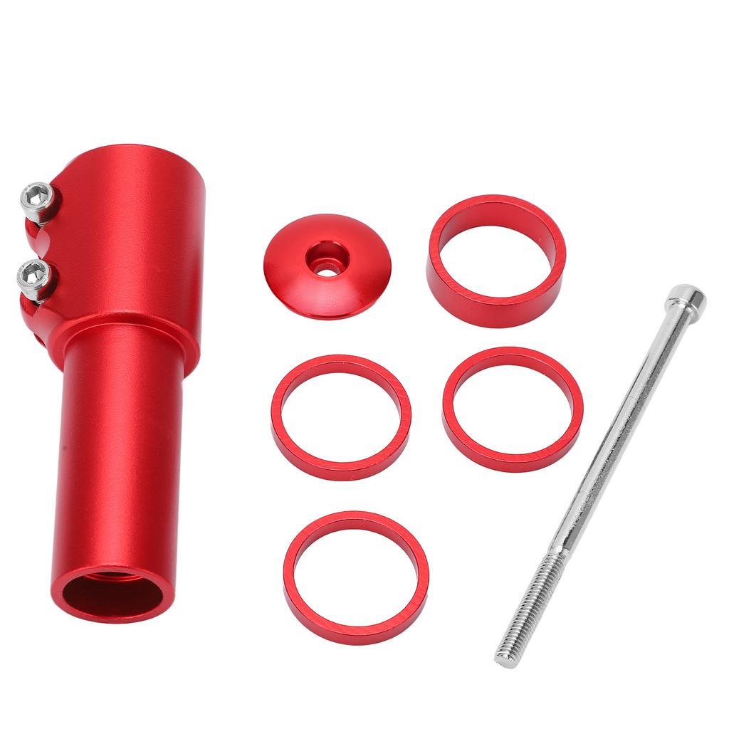 Mountain Bike Stem Riser Aluminium Alloy Bicycle Handlebar Riser Adapter for 28.6mm 1.13in ForkRed
