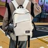 Schoolbag Backpack Male Korean Version Large Capacity Simple Trend Lightweight Backpack Japanese Junior High School High School Student College 