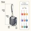 Lihit lab. myfa Decoration Box Pouch Mini Charcoal Black A3307-24 Clear Window Plush Storage Case Polyester PVC 75x50x105mm