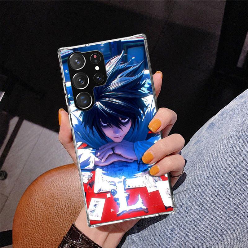 

N-Note D-Death L Lawliet Phone Case For Samsung Galaxy S24 S25 Edge S26 Ultra S23 S22 S21 Plus S20 FE + Personalized Print Cover Samsung S24 Ultra
