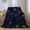 Vergoldete Sternennacht Flanelldecke Warm Weich Halloween Weihnachten Sofa Warm Gemütlich Dekoratives Dekor Geschenk für Alle Jahreszeiten