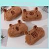 Capybara Plush Pencil Case With Soft Short Plush Large Capacity For Kids And Teens