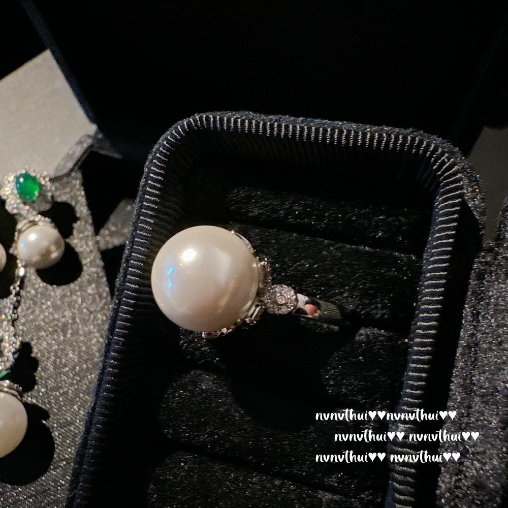 Chalcedony Flower Jewel Pearl Necklace, Tahiti, Baroque Pearl Chalcedony Earrings, Set