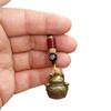 Chinese Style Brass Lucky Cat Keychain Pendant - Fortune Car Charm and Scenic Souvenir