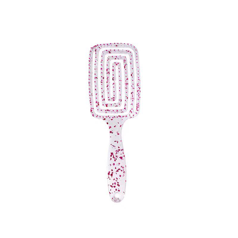 

Хрустально-золотой пушистый гребень в виде черепа с сеткой и дизайном москитной спирали прозрачный/фиолетовый