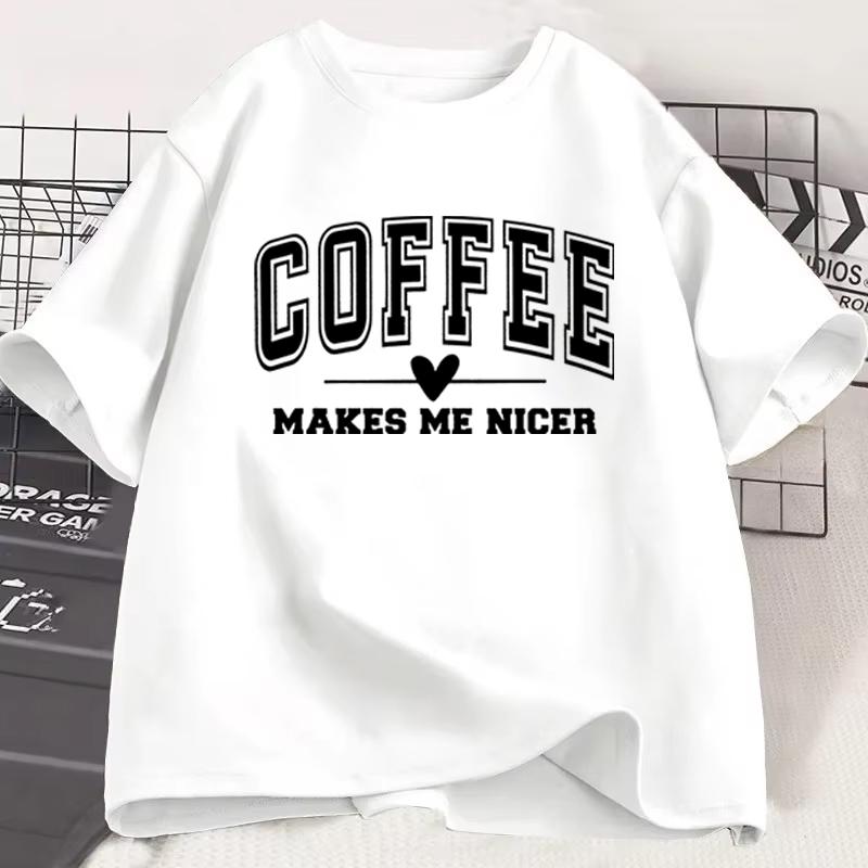 Unisexs Unisexs Books And Coffee Tshirt Retro Casual Short Sleeve Tee Book Coffee Lover Gift Short Sleeve Top For Daily Wear