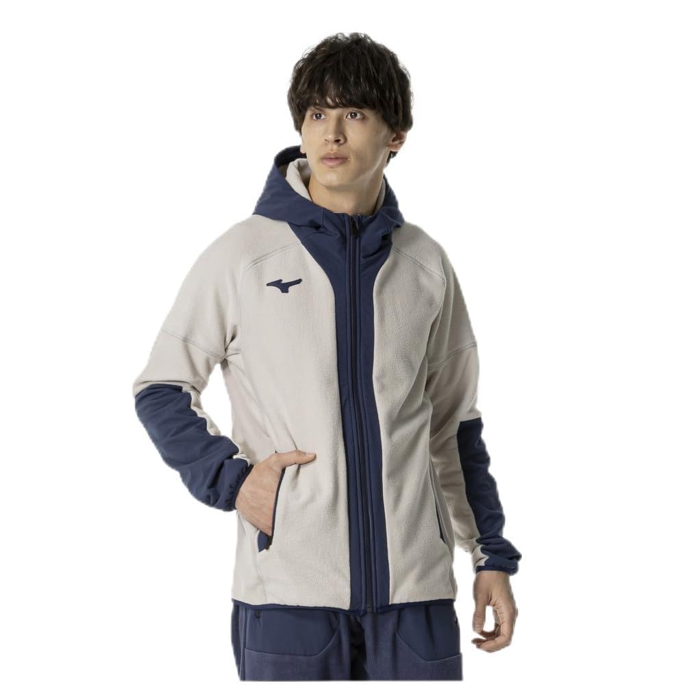 Training Wear Proof Fleece Hoodie Parka Water Repellent Thermal 32MCB558 Cloud Beige [Mizuno] Men's