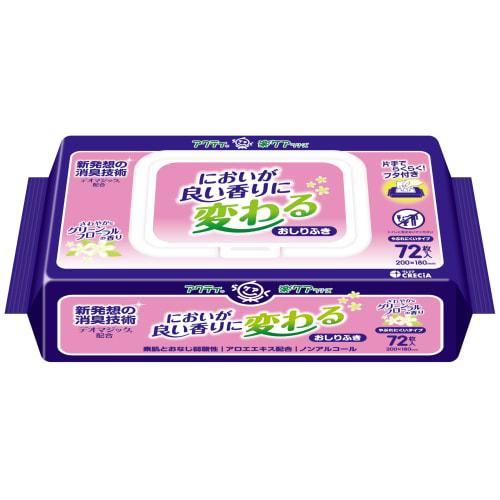 Poise Acty Odor-Changing Baby Wipes, 72 Sheets x 3 Bundles