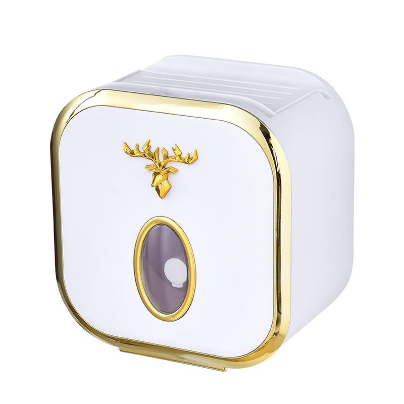 Toilet Tissue Box Toilet Paper Storage Rack Xiaolu Non-perforated Tissue Rack Toilet Paper Box Wall-mounted Drawer